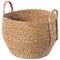 Decorative Round Wicker Woven Rope Storage Blanket Basket with Braided Handles